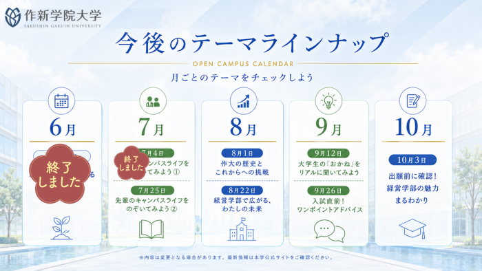 経営学部のプログラム